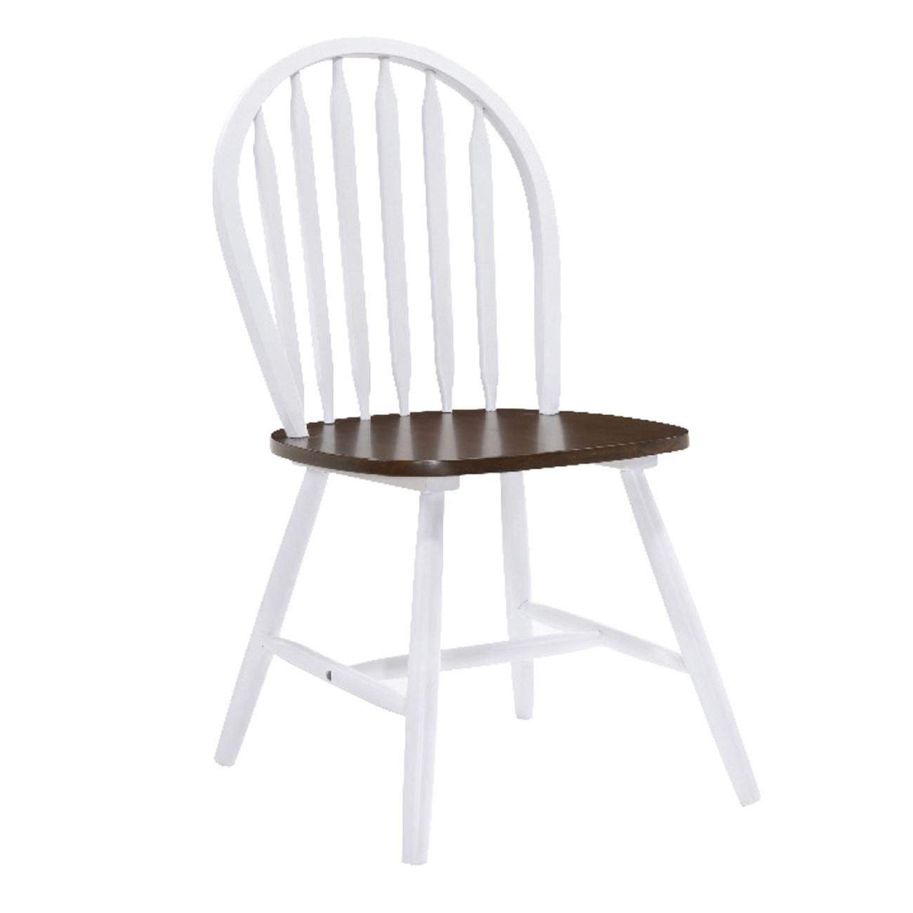 SALLY Καρέκλα Άσπρη / Καρυδί