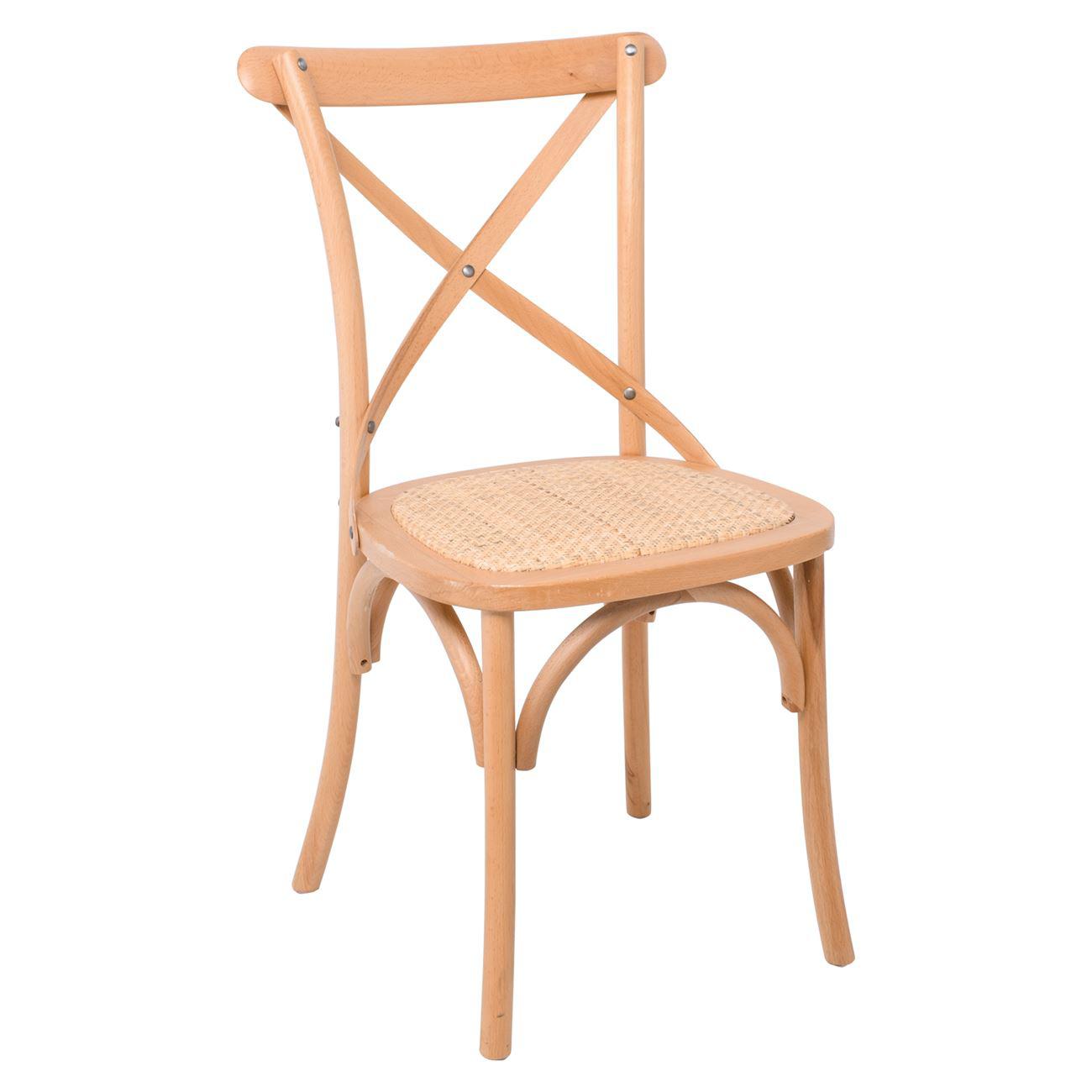 DESTINY Καρέκλα Οξυά Φυσικό / Κάθισμα Ψάθα