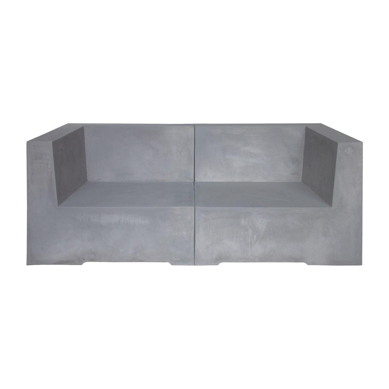 CONCRETE 2θέσιος καναπές Cement Grey