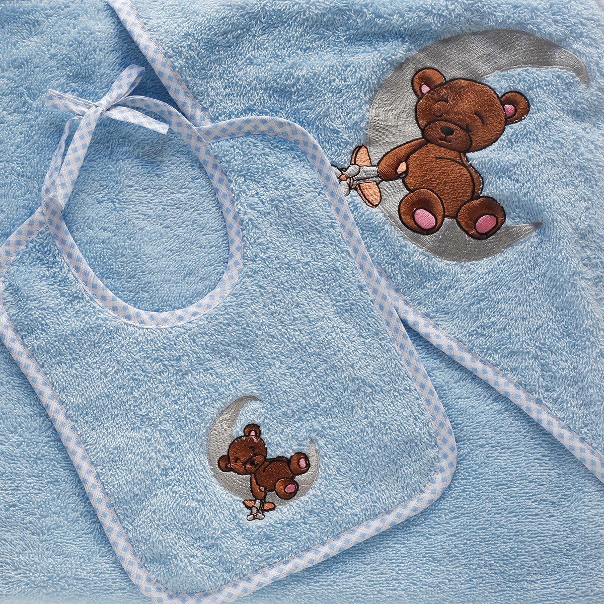 Melinen Home Σαλιαρα 20×25 Baby Collection Ted Blue