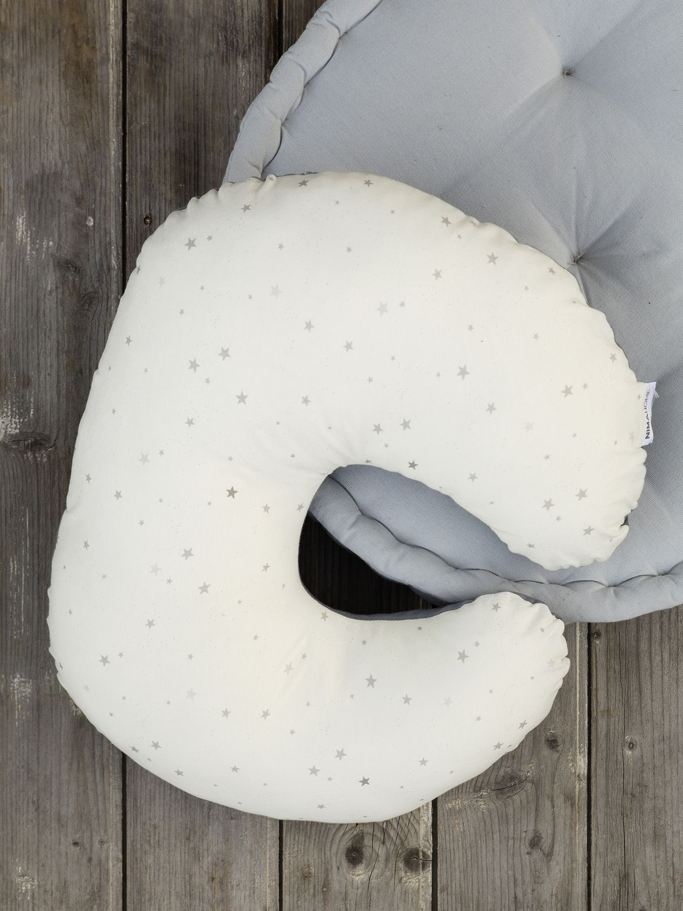 Nima Bebe Μαξιλάρι θηλασμού 50×70 – Nuzzle Gray Γκρι, Λευκό