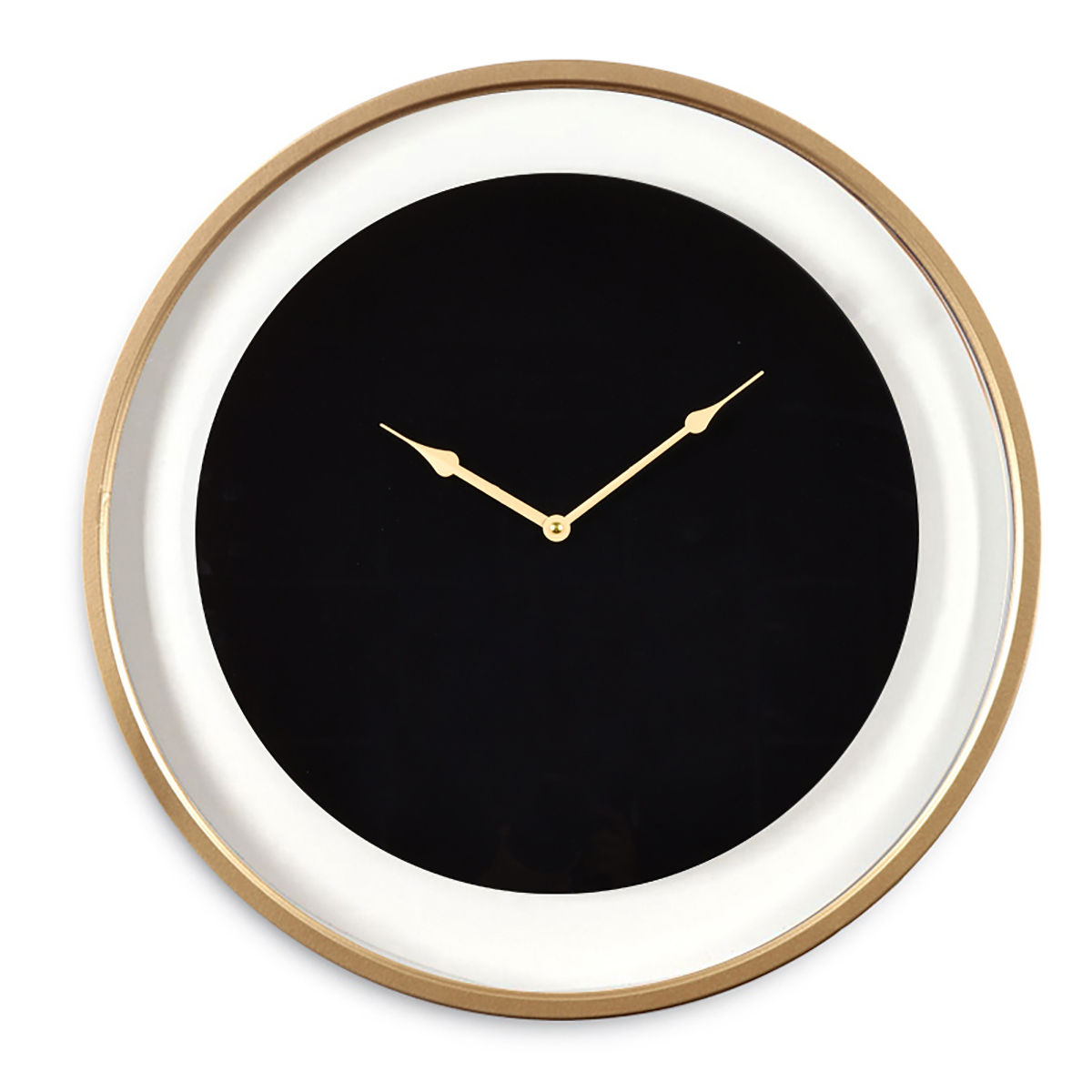 Artelibre Ρολόι Τοίχου ArteLibre Μαύρο/Χρυσό Μέταλλο 60x60x5cm