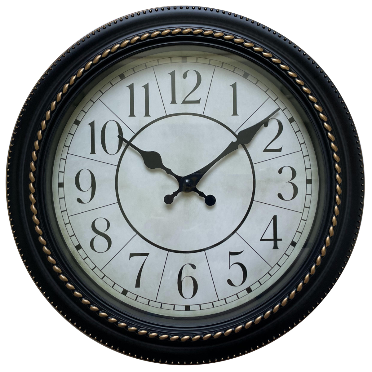 Artelibre Ρολόι Τοίχου Μαύρο Πλαστικό Φ27.6x4.8cm