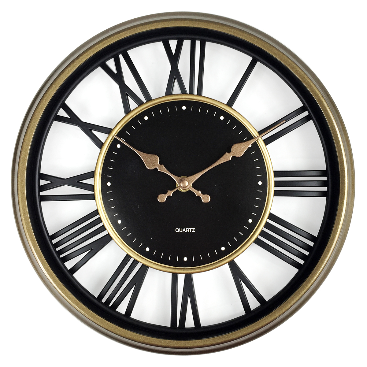 Artelibre Ρολόι Τοίχου ArteLibre Χρυσό Πλαστικό Φ30.5x4cm