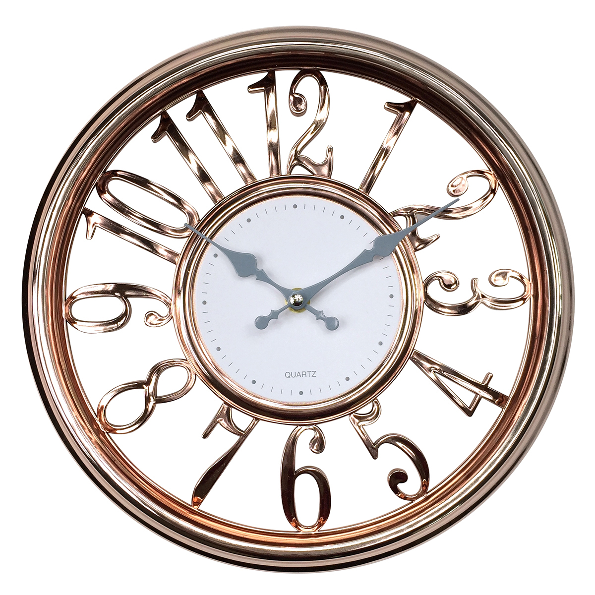 Artelibre Ρολόι Τοίχου ArteLibre Ροζ/Χρυσό Πλαστικό Φ30.5x4cm
