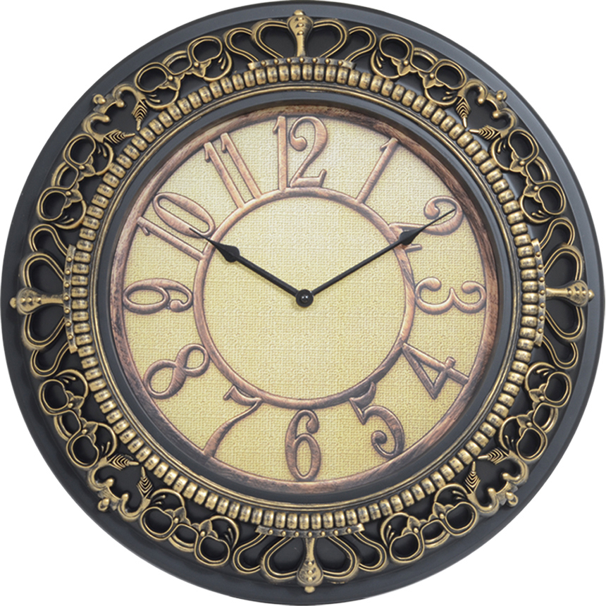Artelibre Ρολόι Τοίχου ArteLibre Χρυσό Πλαστικό Φ45.5cm