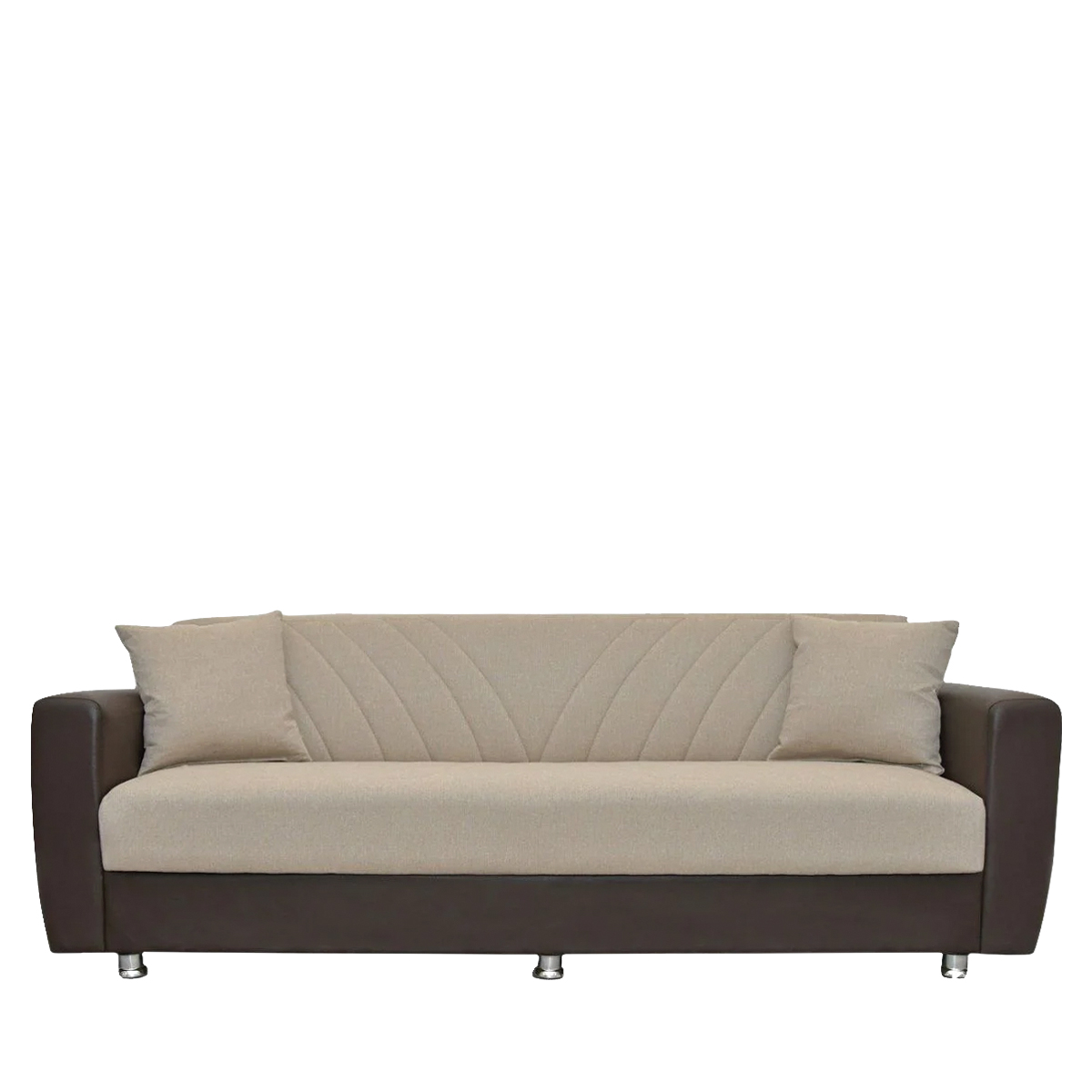 Artelibre Καναπές Κρεβάτι Τριθέσιος JUAN Καφέ-Μπεζ 214x82x80cm