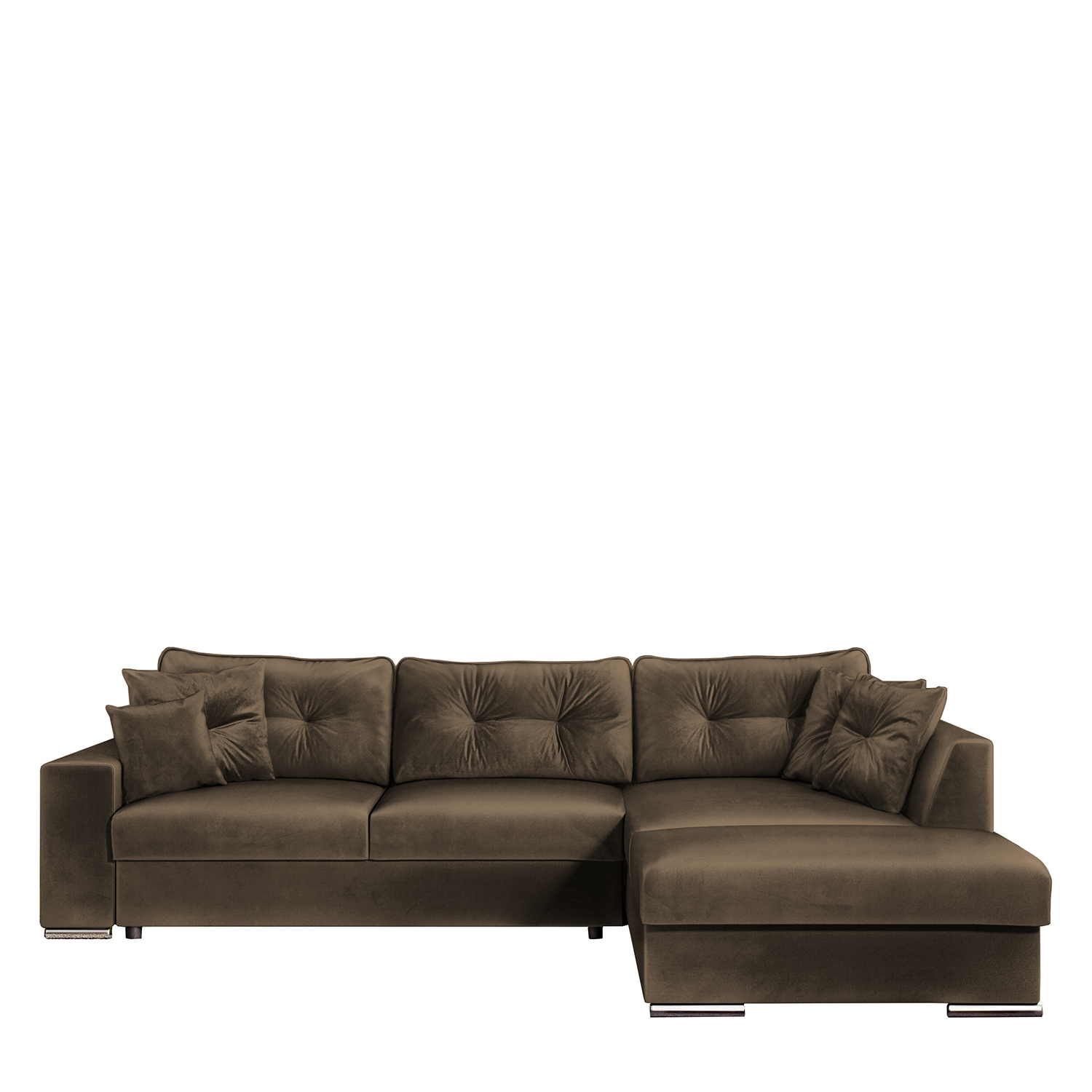 Artelibre Καναπές Γωνιακός Δεξιά Γωνία DOUGIE Καφέ 305x195x90cm