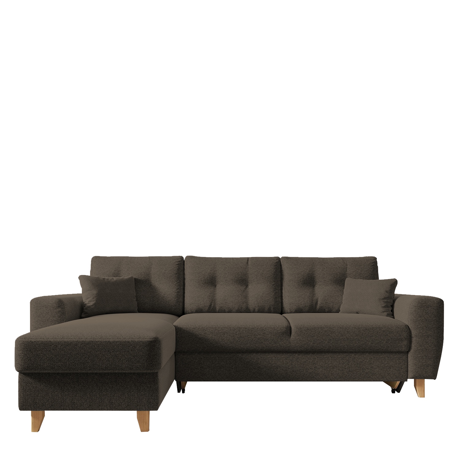 Artelibre Καναπές Γωνιακός Αναστρέψιμη Γωνία JESSIE 235x160x85cm Καφέ