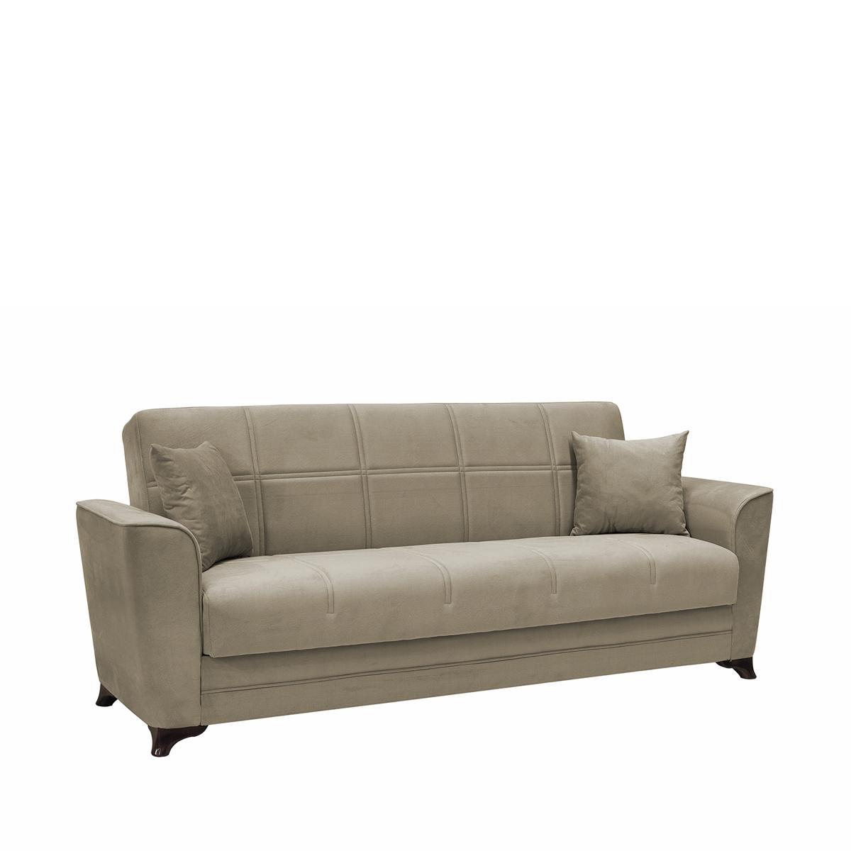 Artelibre Καναπές Κρεβάτι Τριθέσιος JULIAN 3S Ανοιχτό Καφέ 232x85x90cm