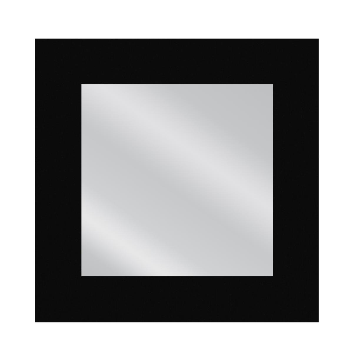 Artelibre Καθρέπτης Τοίχου ArteLibre AAINA Μαύρο Μοριοσανίδα/Γυαλί 90x90cm
