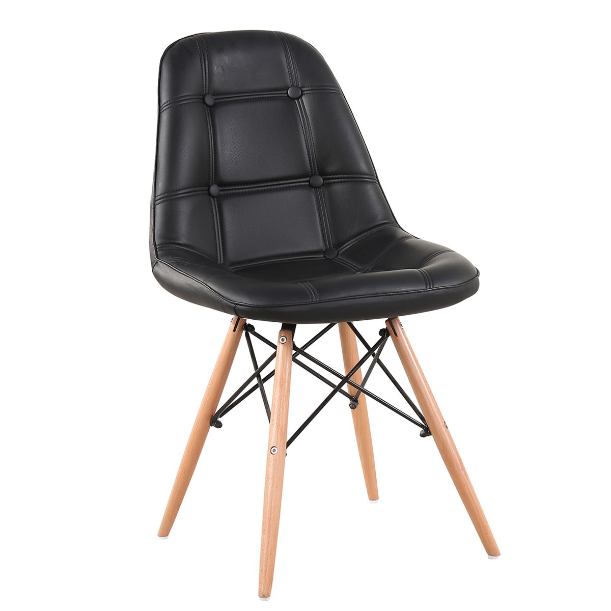 Artelibre Καρέκλα ArteLibre PEEP Μαύρο PVC/Ξύλο 44x52.5x84cm