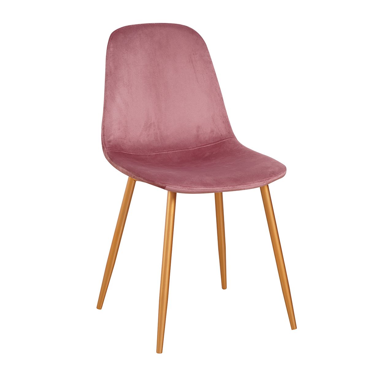 Artelibre Καρέκλα AUDUBON Ροζ/Χρυσό Ύφασμα/Ξύλο 44x52x85cm