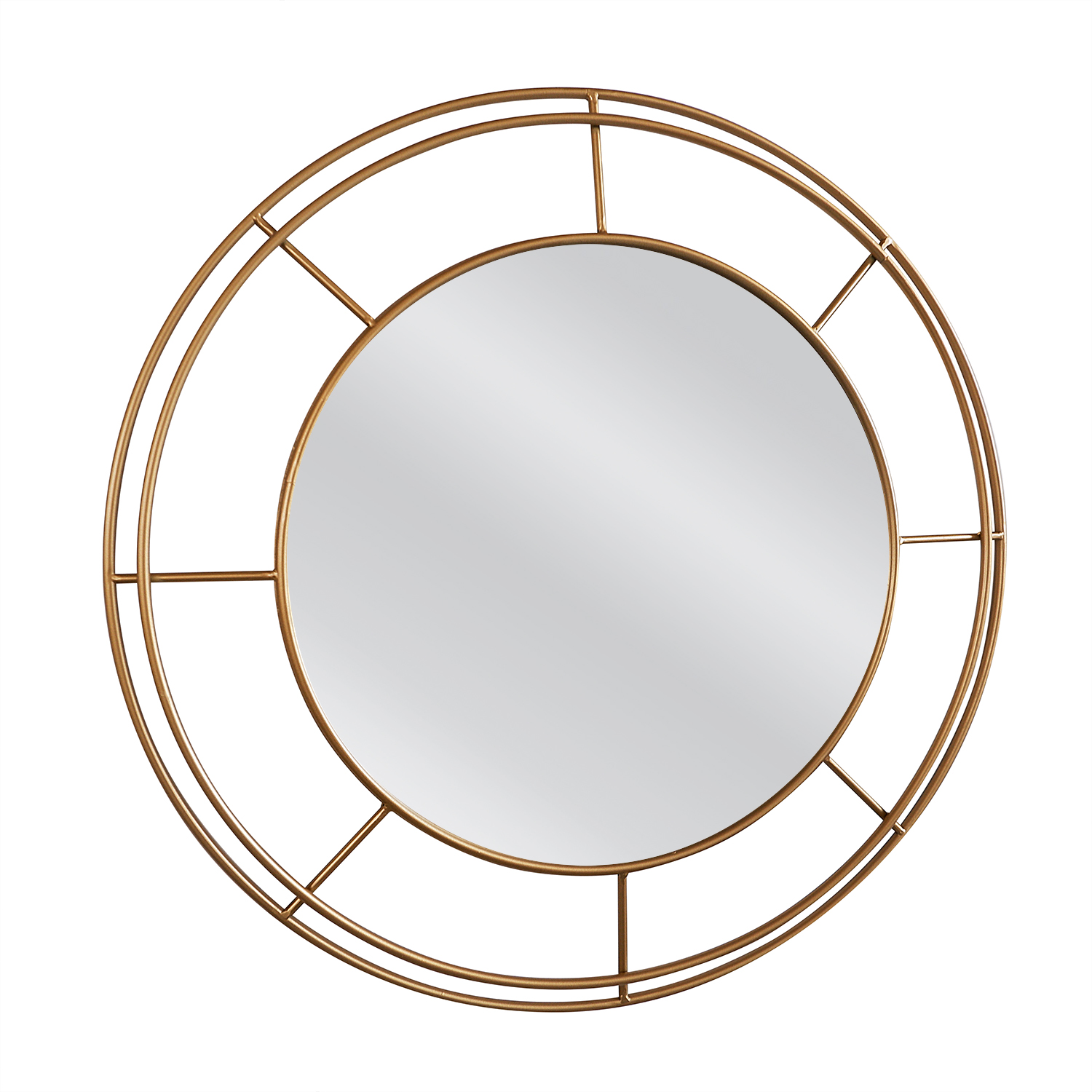 Artelibre Καθρέπτης Τοίχου ArteLibre AGHAN Χρυσό Μέταλλο/Γυαλί 80x3x80cm