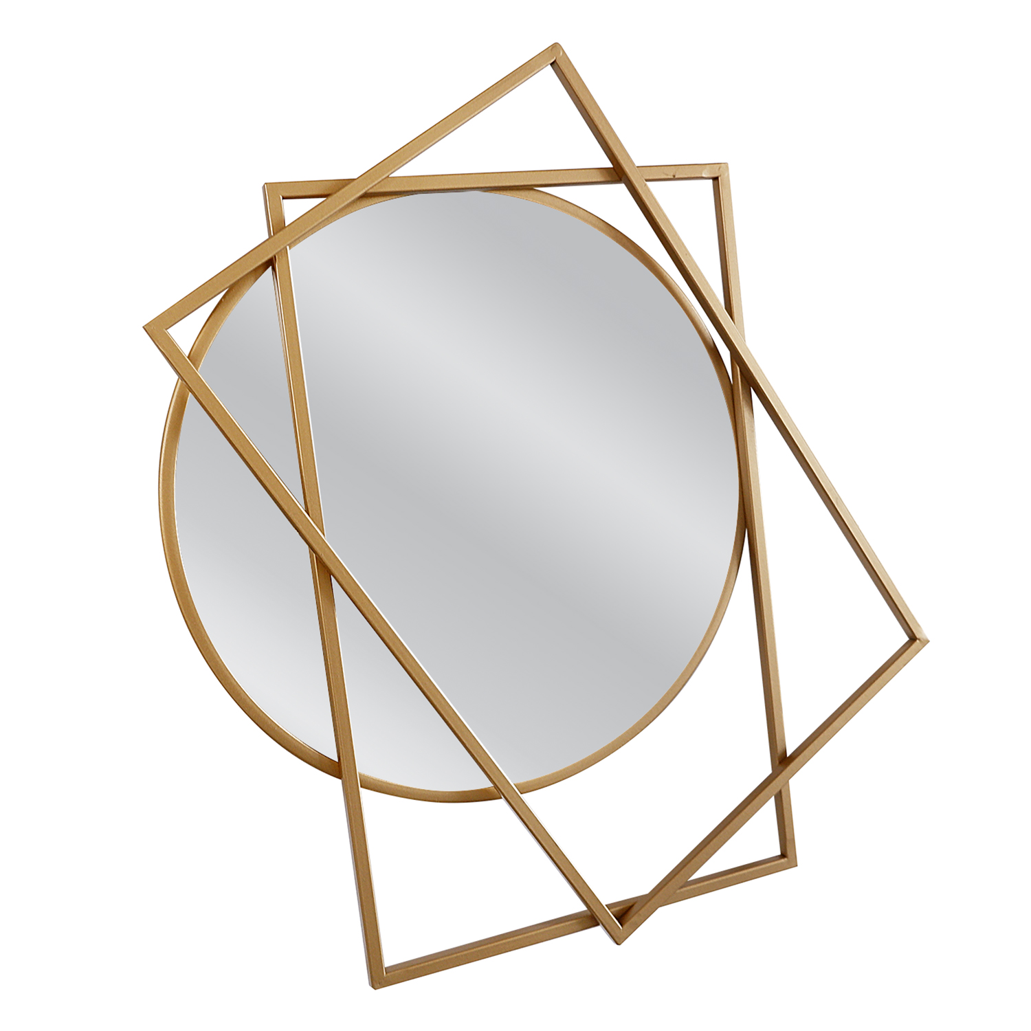 Artelibre Καθρέπτης Τοίχου ArteLibre AMDIR Χρυσό Μέταλλο/Γυαλί 53x3x61cm