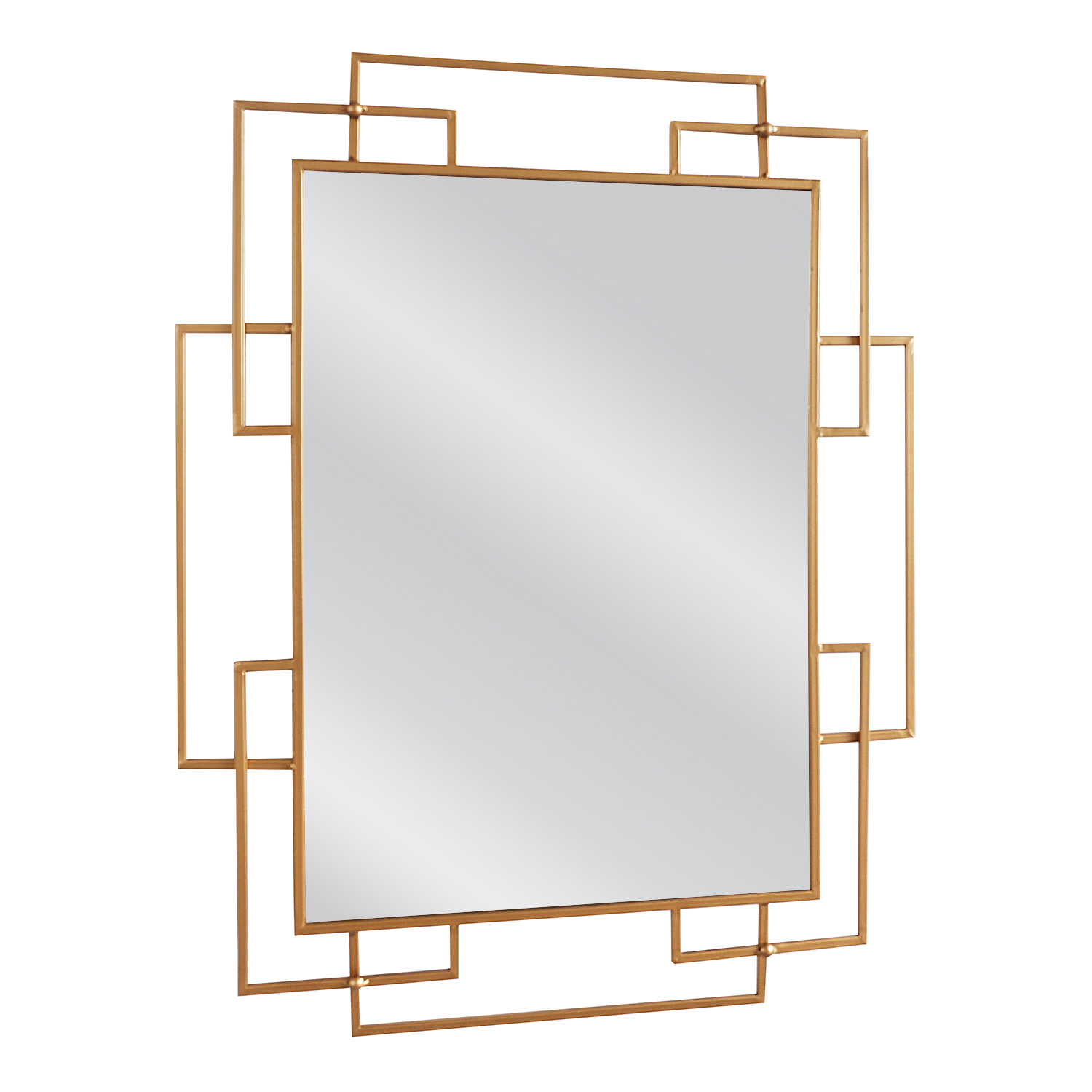 Artelibre Καθρέπτης Τοίχου ArteLibre ARROCH Χρυσό Μέταλλο/Γυαλί 90x1.5x70cm