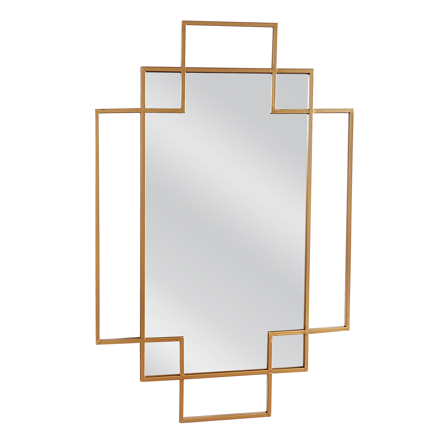 Artelibre Καθρέπτης Τοίχου ArteLibre BOR Χρυσό Μέταλλο/Γυαλί 90x1.5x60cm