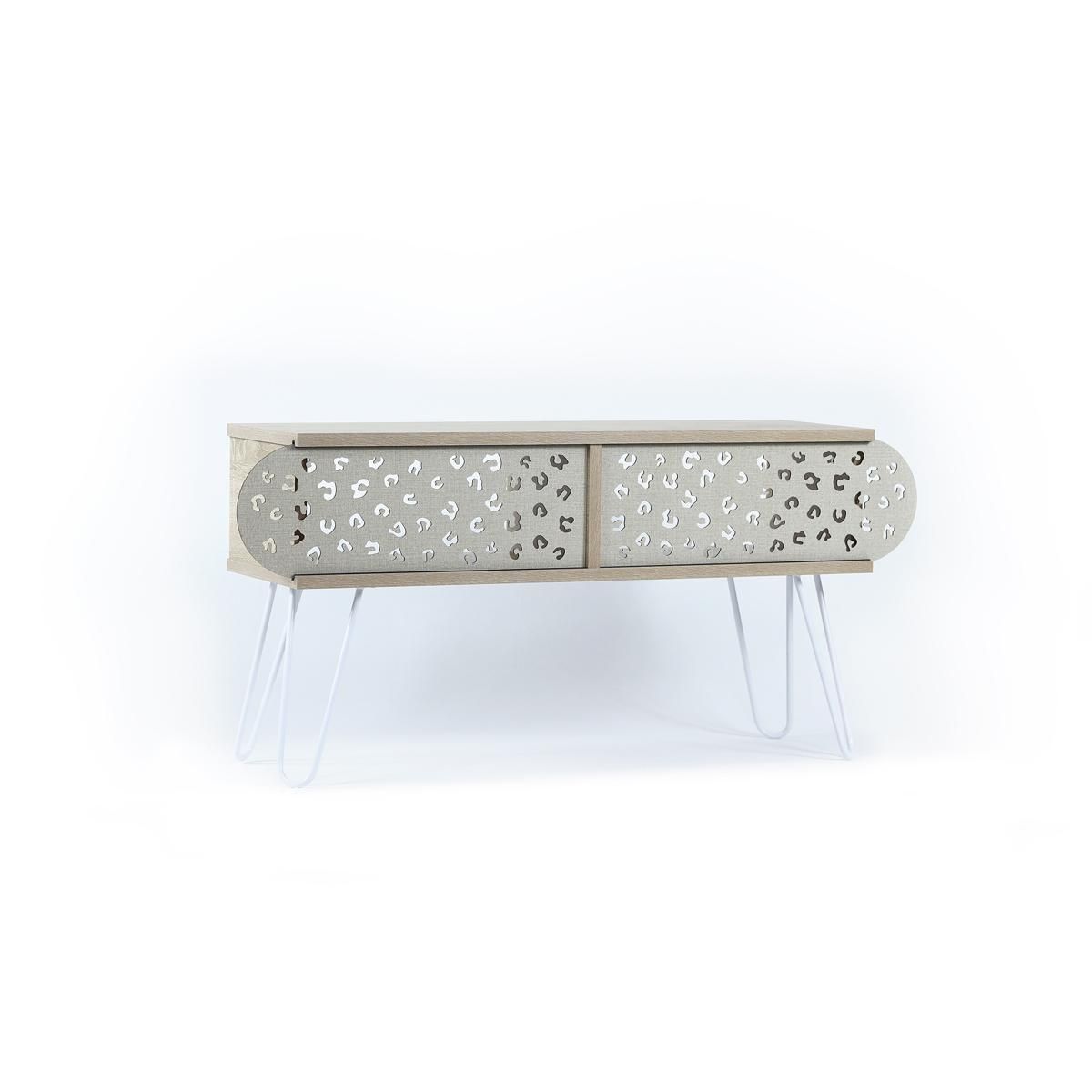 Artelibre Έπιπλο Τηλεόρασης ILLIA No 3 Δρυς/Λευκό 106x30x48cm