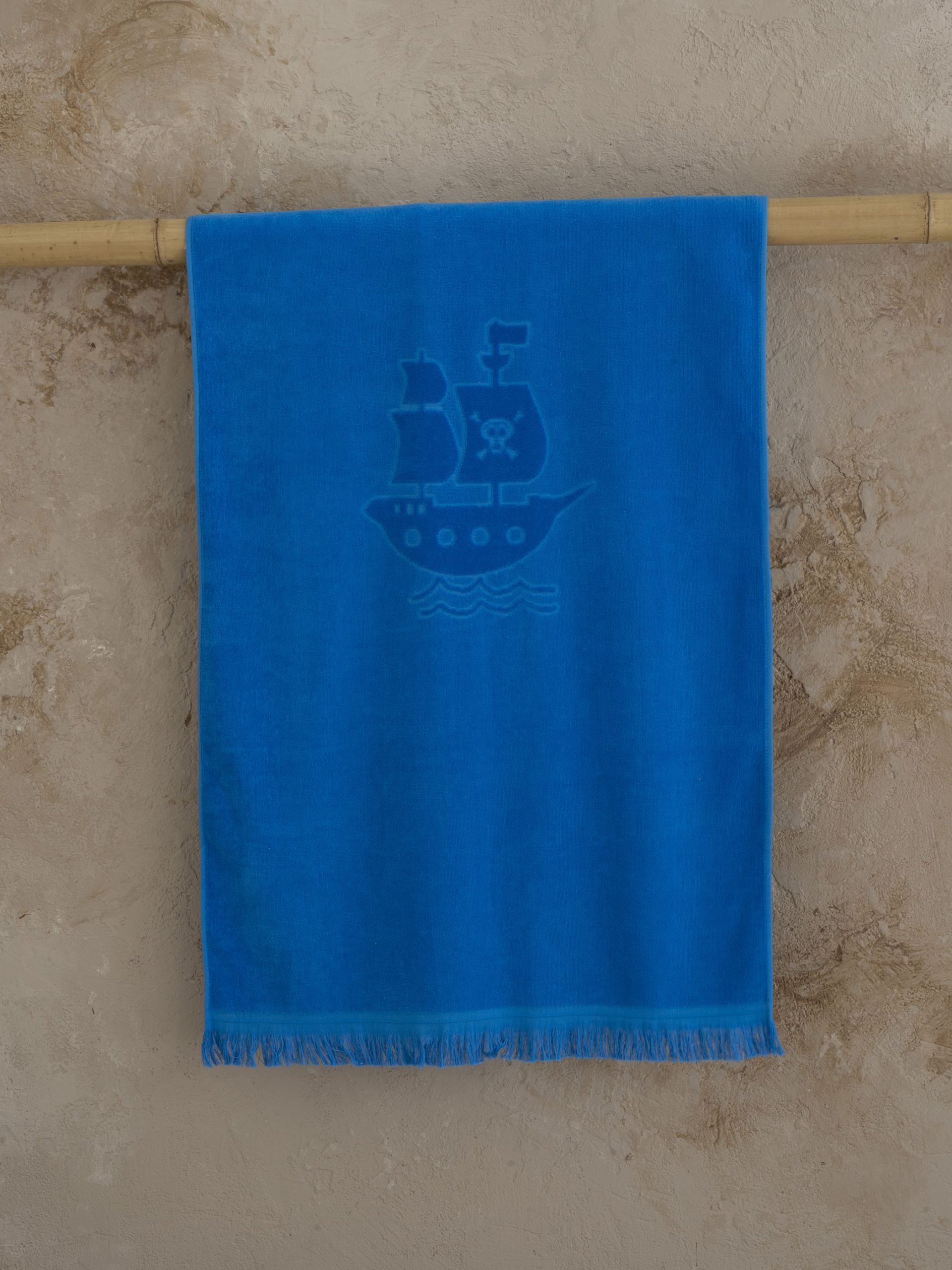 Nima Kids Πετσέτα Θαλάσσης 70x140 - Pirates Island Jacquard Μπλε
