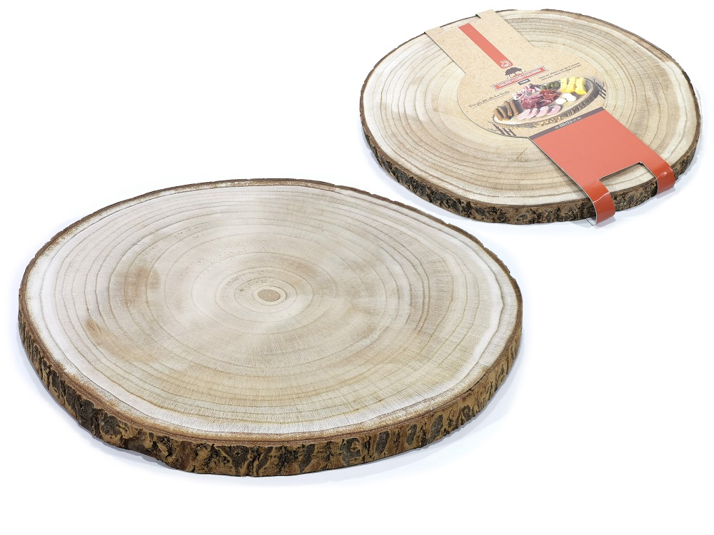 Artelibre Δίσκος Σερβιρίσματος ArteLibre Αλλαντικών/Τυριών Κορμός Δέντρου Φ33x2.5cm
