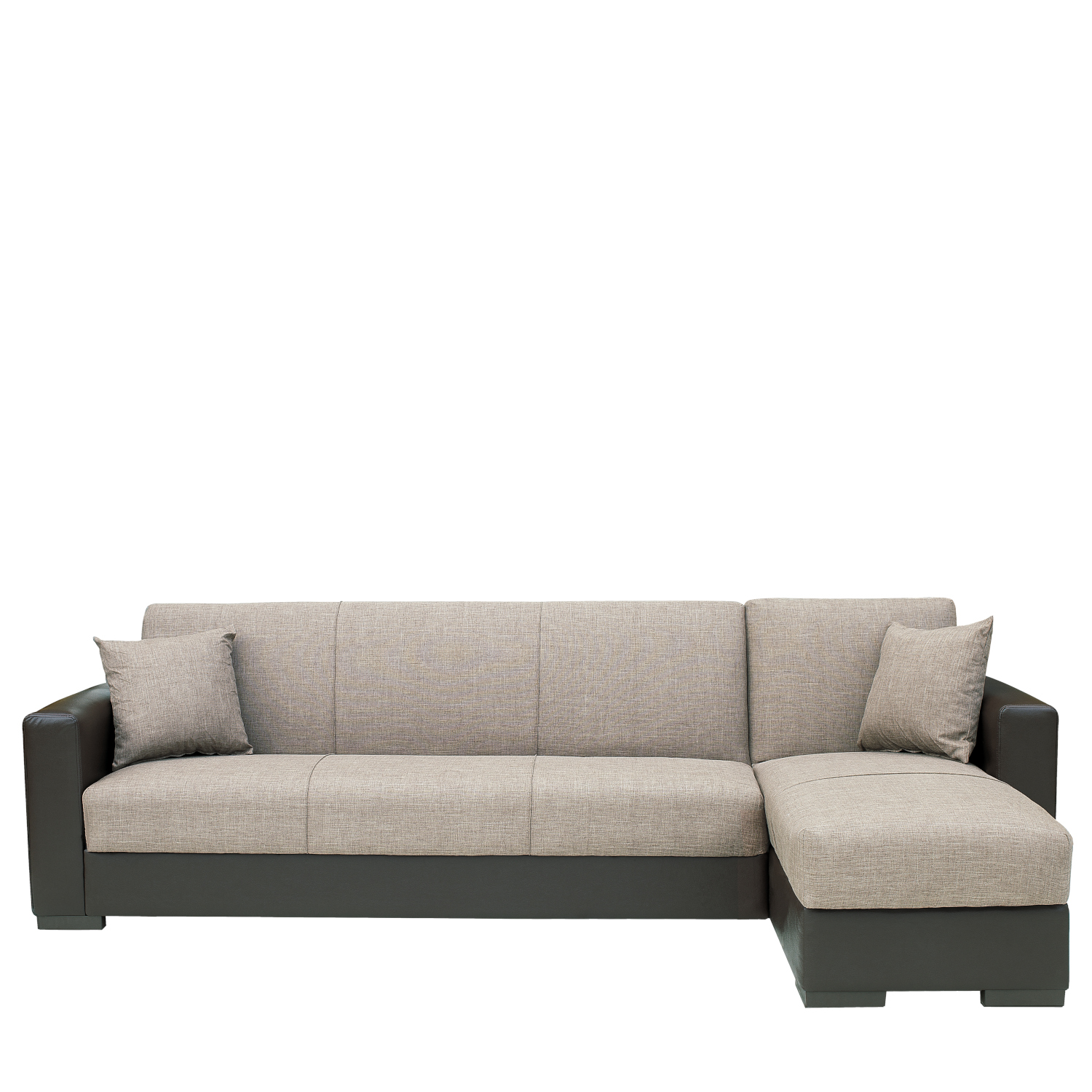 Artelibre Καναπές Κρεβάτι Γωνιακός ArteLibre JOSE Μπεζ/Καφέ PU 270x165x84cm